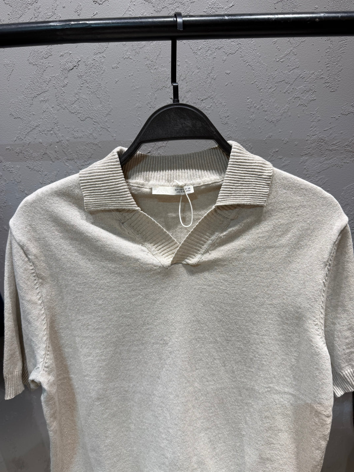ZARA Knitted Polo – Beige