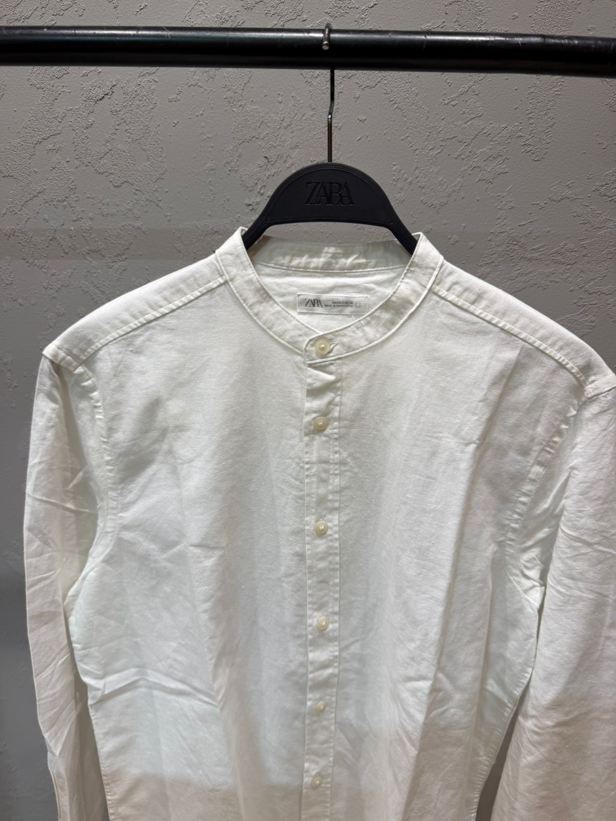 ZARA Riviera Cotton Linen Shirt – White