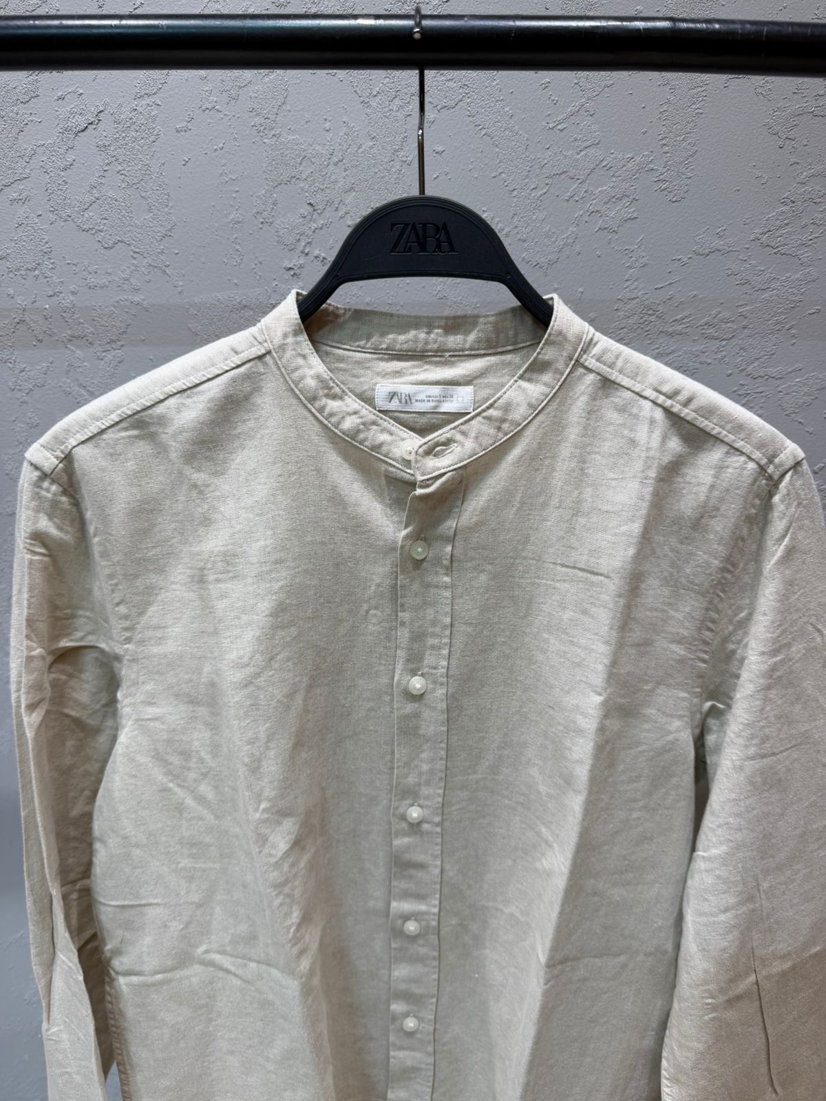 ZARA Riviera Cotton Linen Shirt – Beige