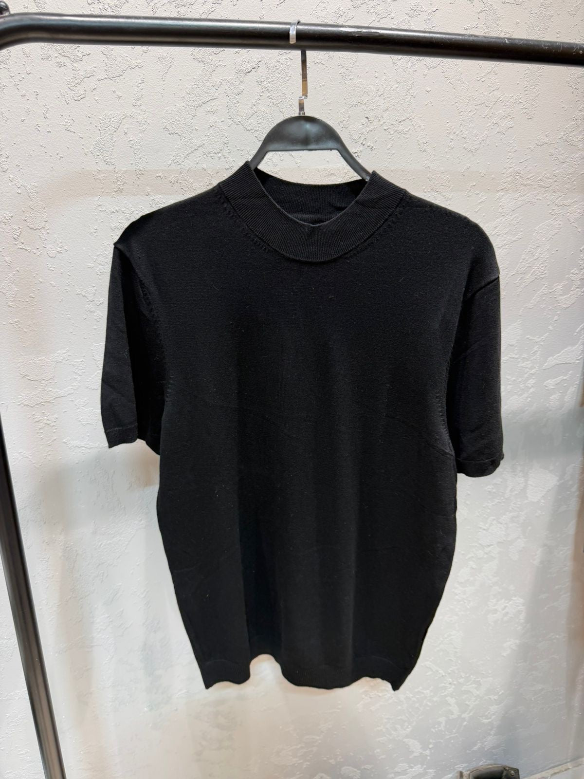 ZARA Knitted Slim Fit Polo – Black