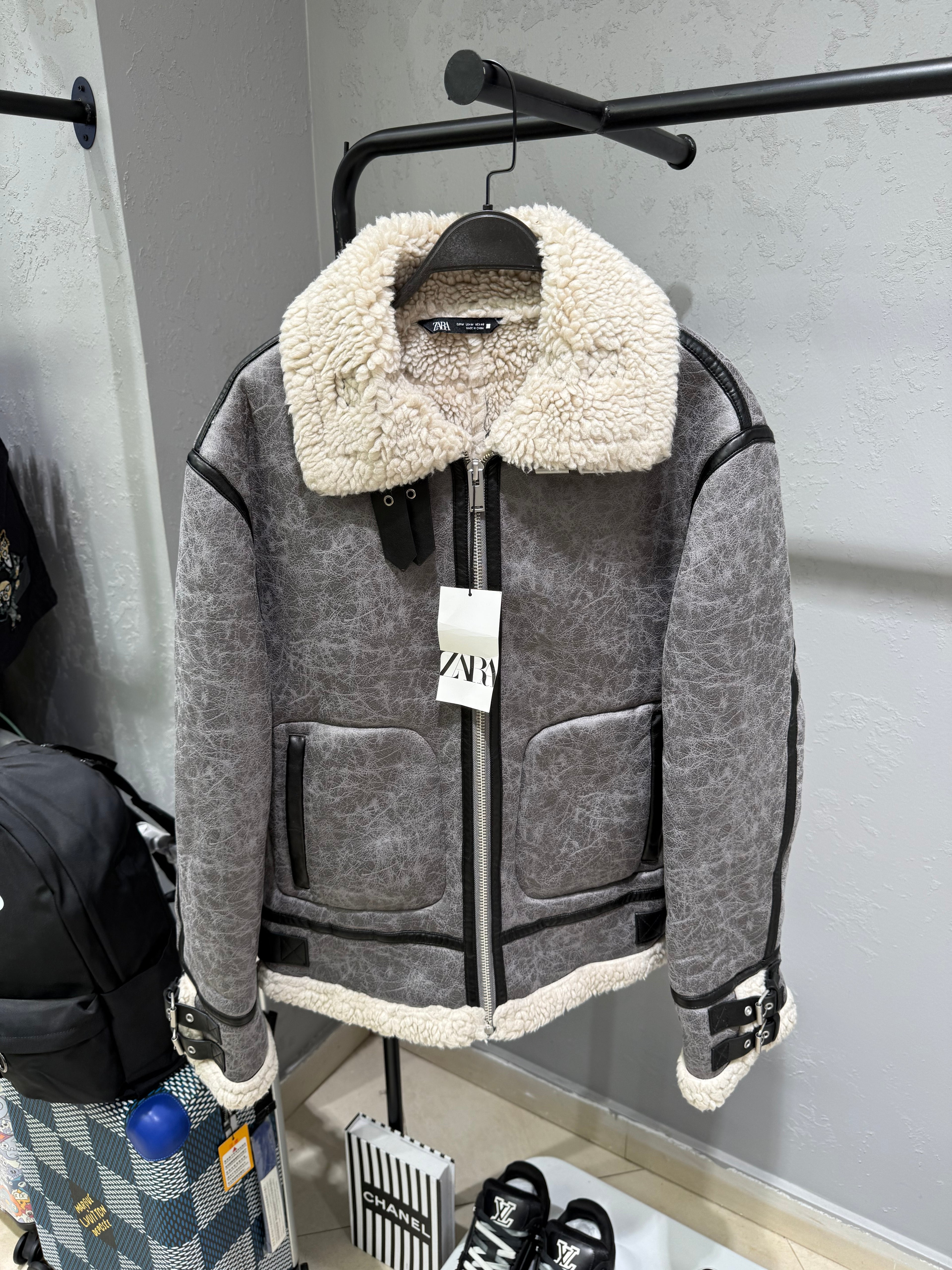 DOUBLE FACED LEATHER EFFECT JACKET - ZARA