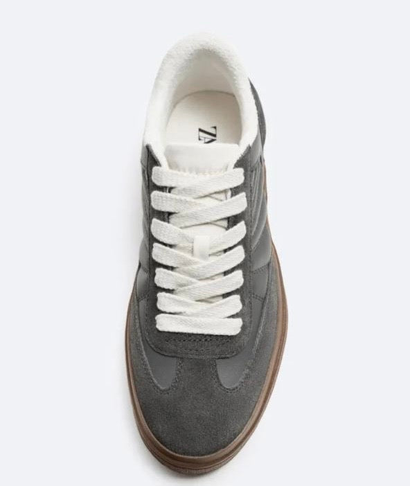 CASUAL LEATHER TRAINERS - ZARA