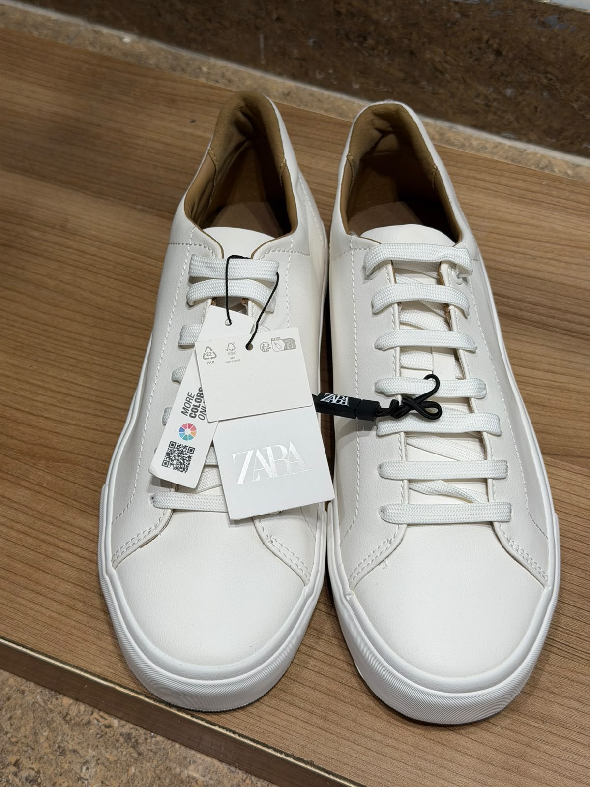 ZARA Clean Court Sneakers – White