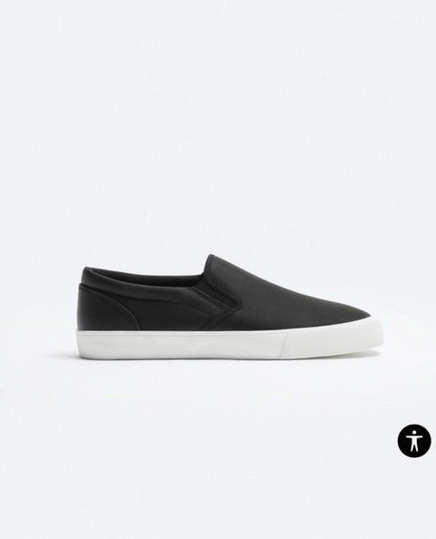 ZARA Embossed Leather Trainers