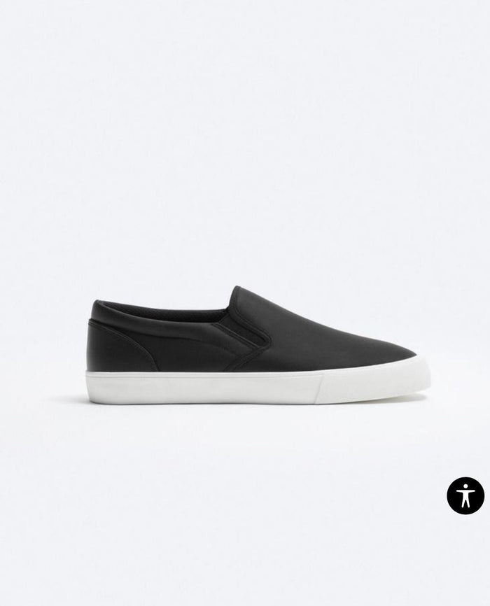 ZARA Embossed Leather Trainers