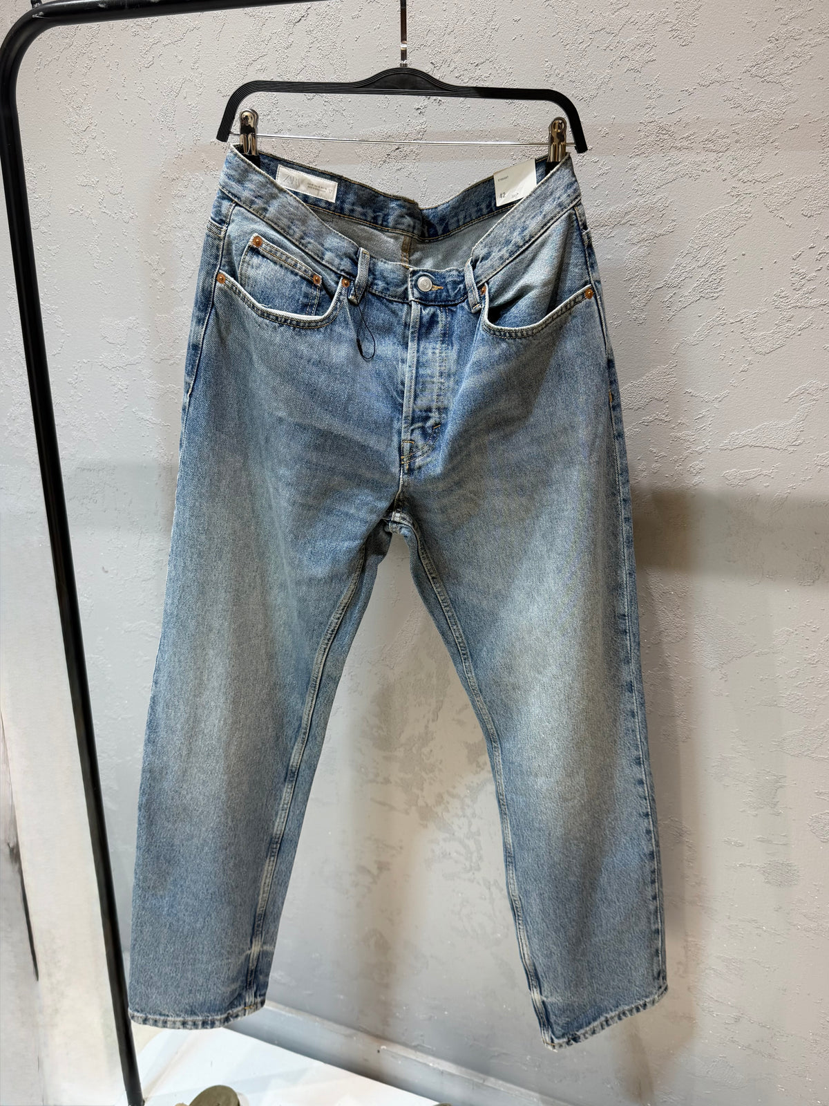 ZARA - Stright fit jeans  Washed Light Blue