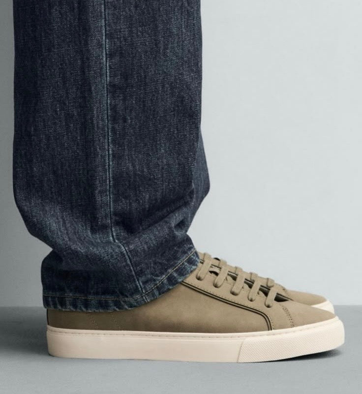 ZARA Clean Court Sneakers – Taupe