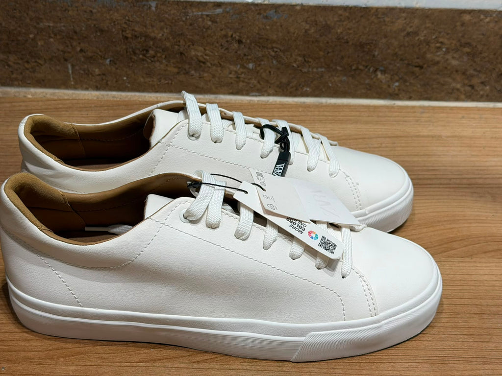 ZARA Clean Court Sneakers – White