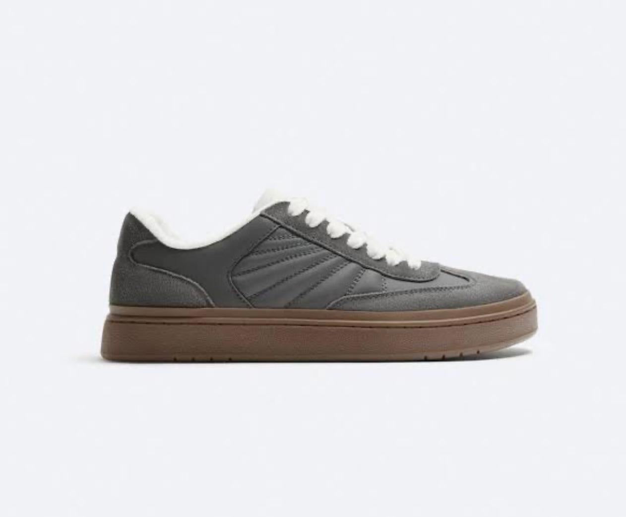 CASUAL LEATHER TRAINERS - ZARA