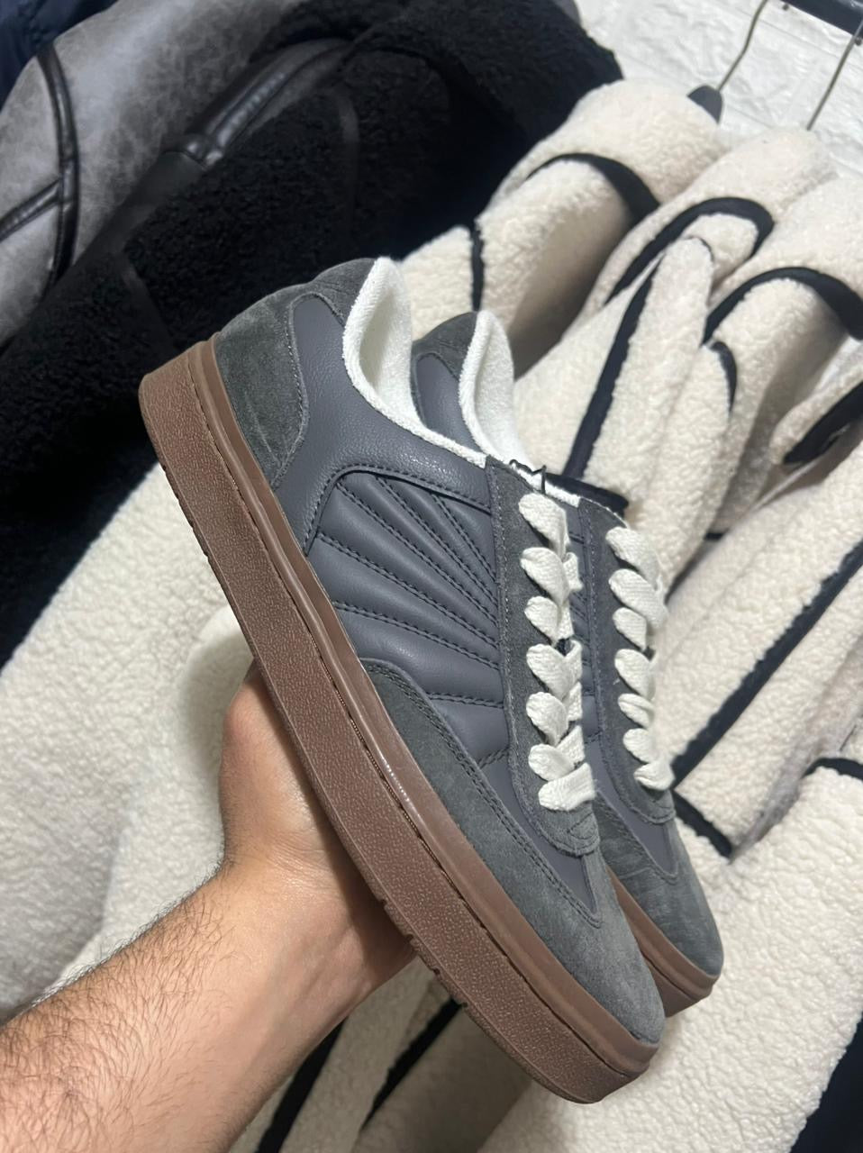 CASUAL LEATHER TRAINERS - ZARA