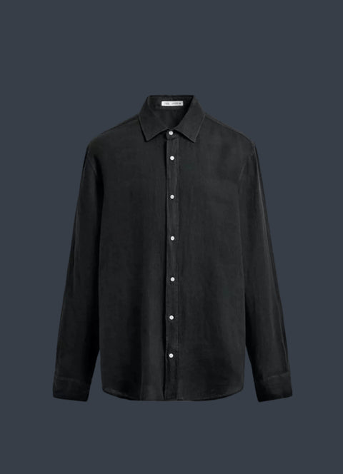 ZARA Linen Shirt – Black