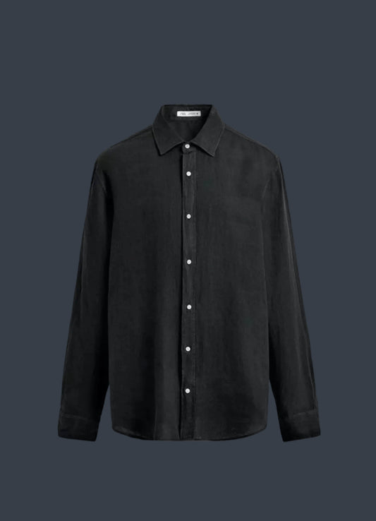 ZARA Linen Shirt – Black