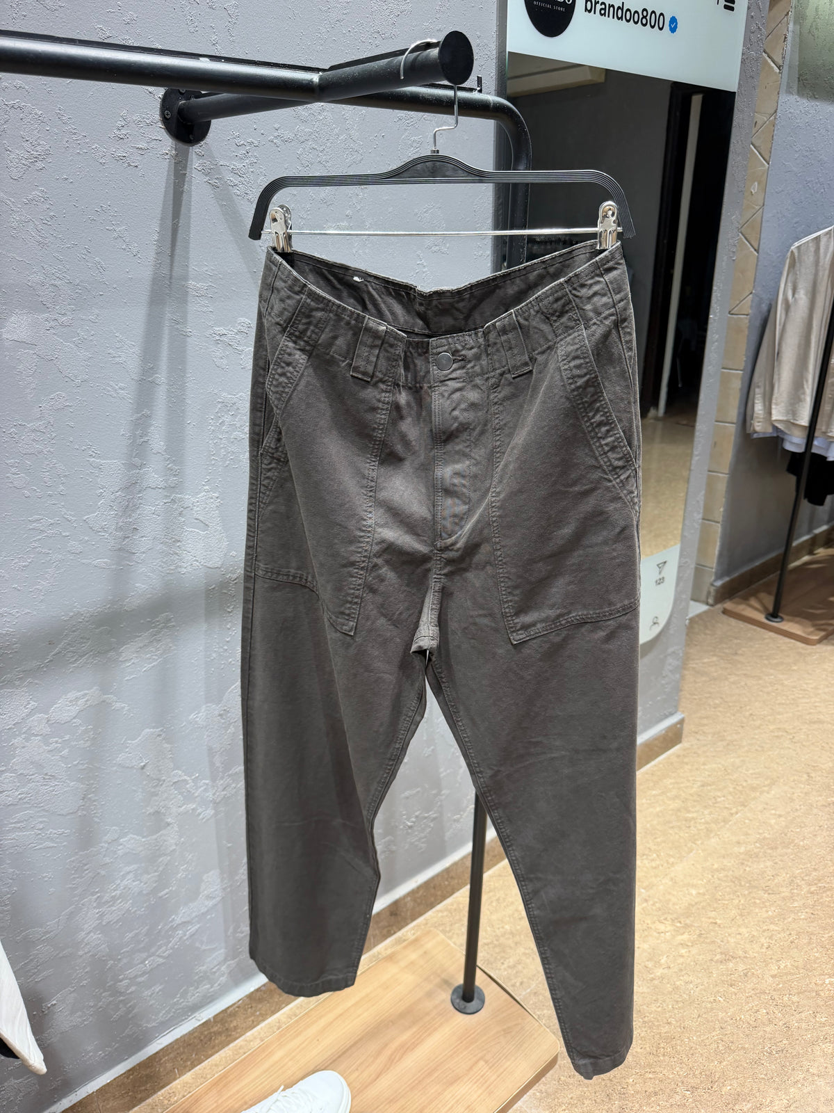 ZARA Tailored Straight Fit Trousers – Charcoal