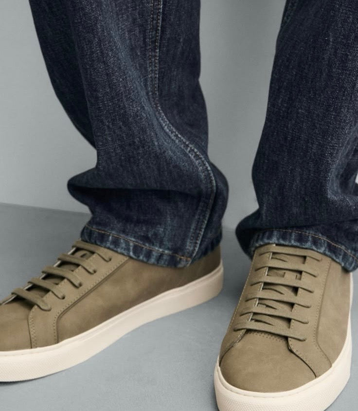 ZARA Clean Court Sneakers – Taupe
