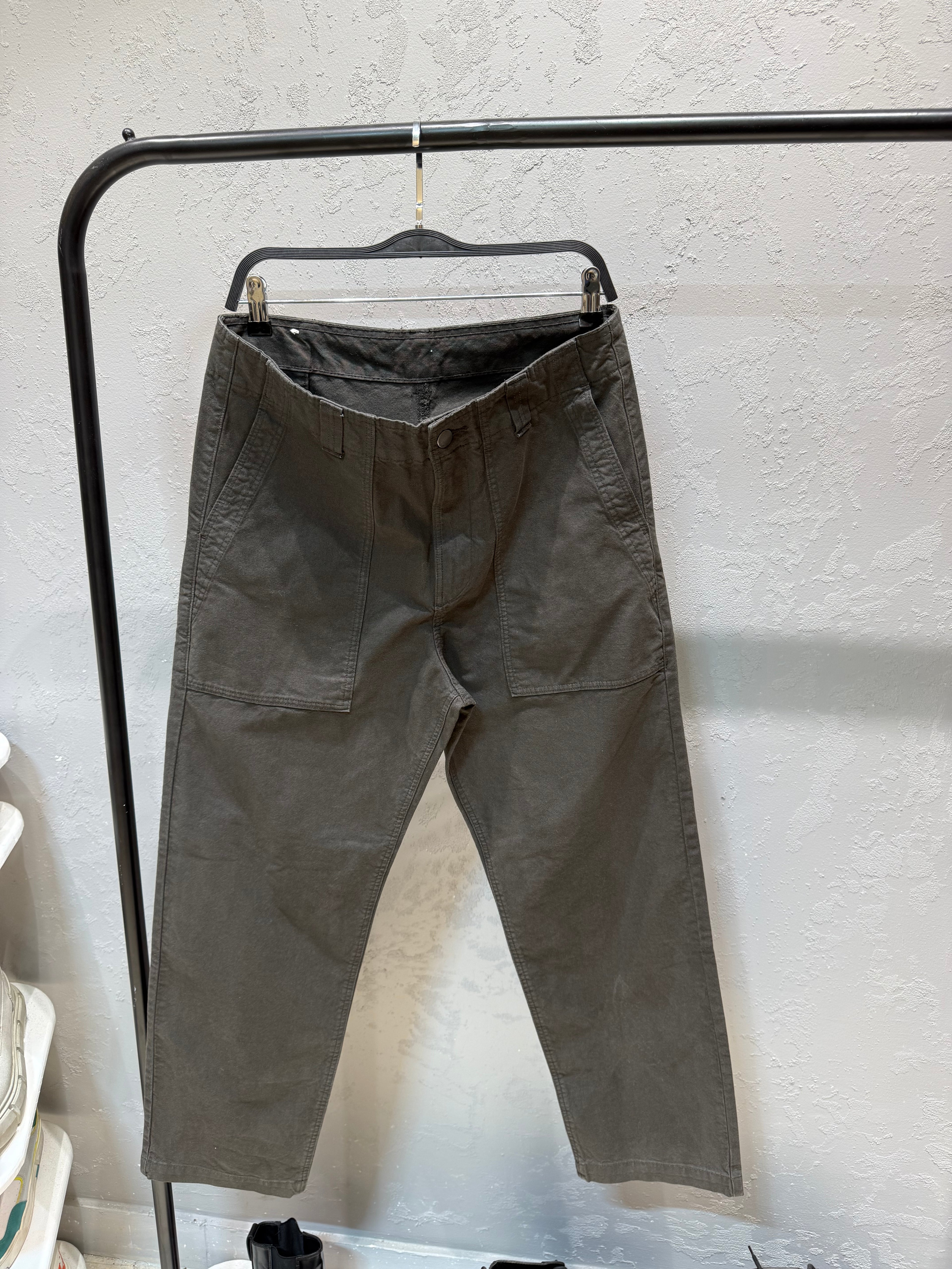 WASHED STRAIGHT-LEG TROUSERS