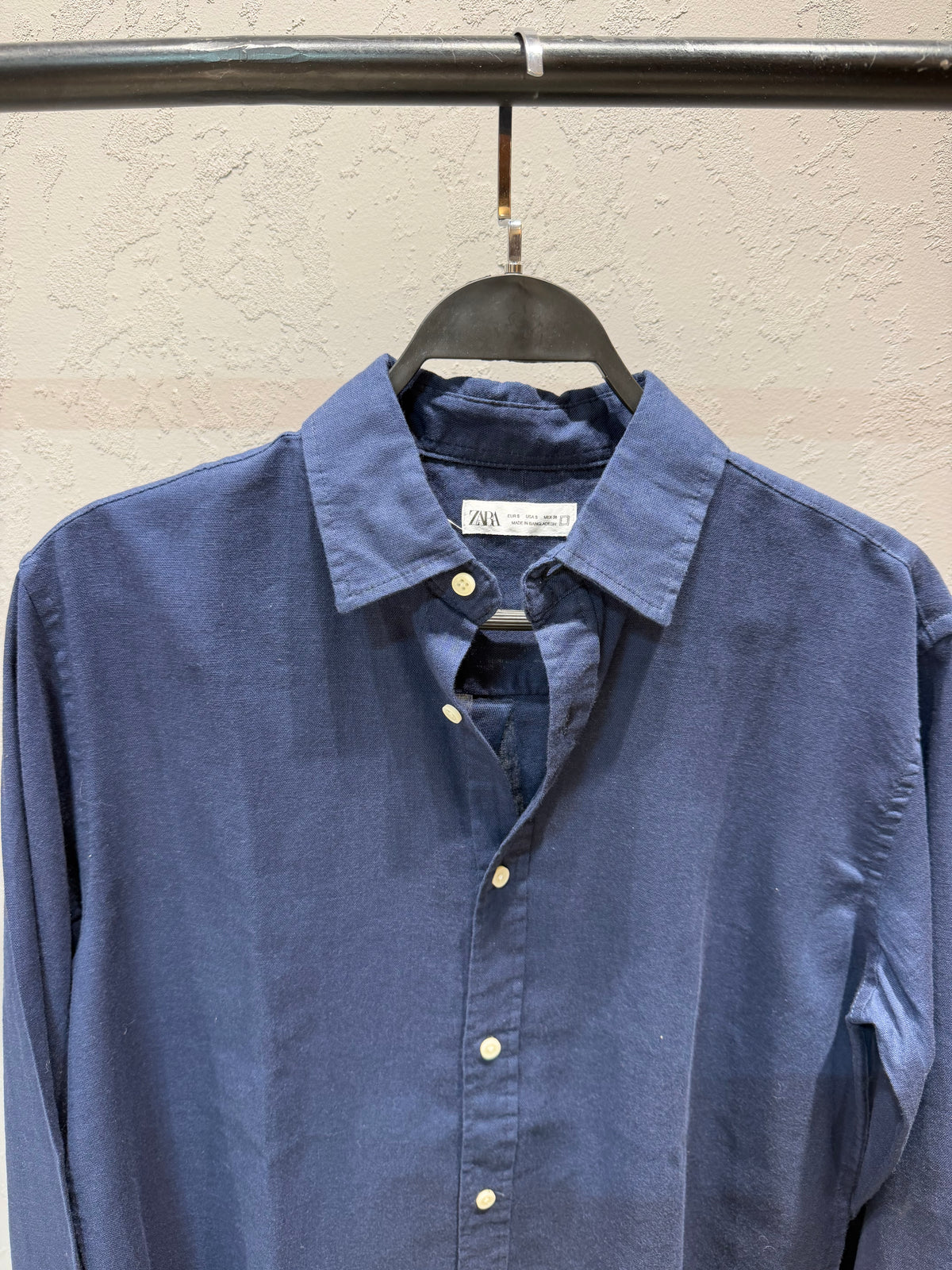 ZARA Riviera Linen Shirt – Midnight Black