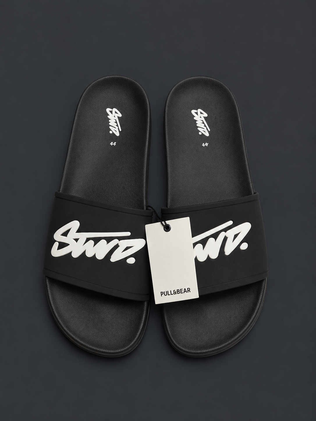 PULL&BEAR Coast Slide Sandals – Black