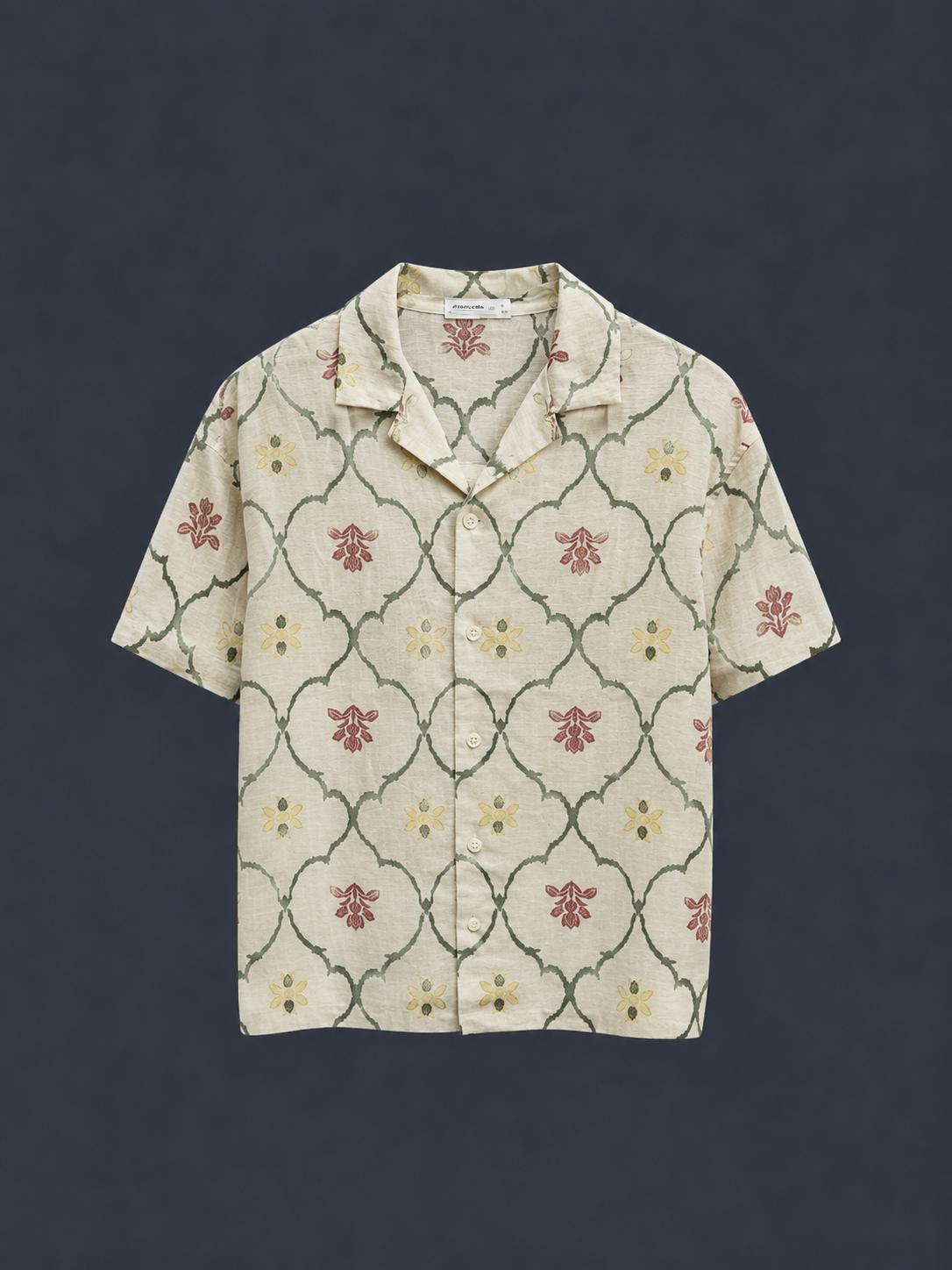 ZARA Resort Print Shirt – Sandstone Beige