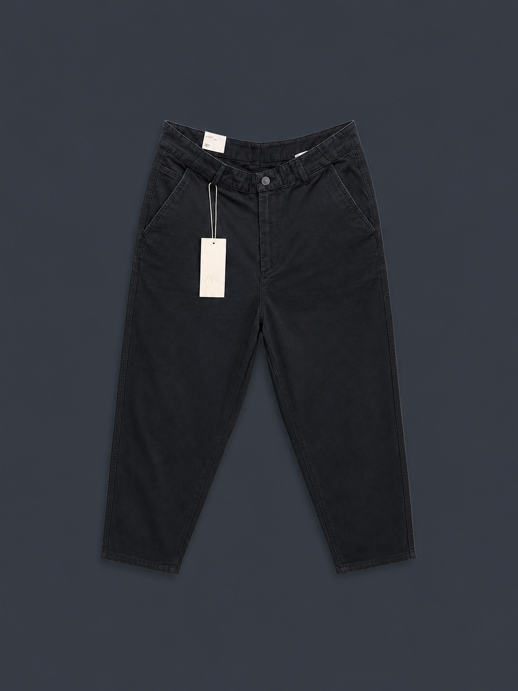 ZARA Milano Carrot Fit Trousers – Midnight Black
