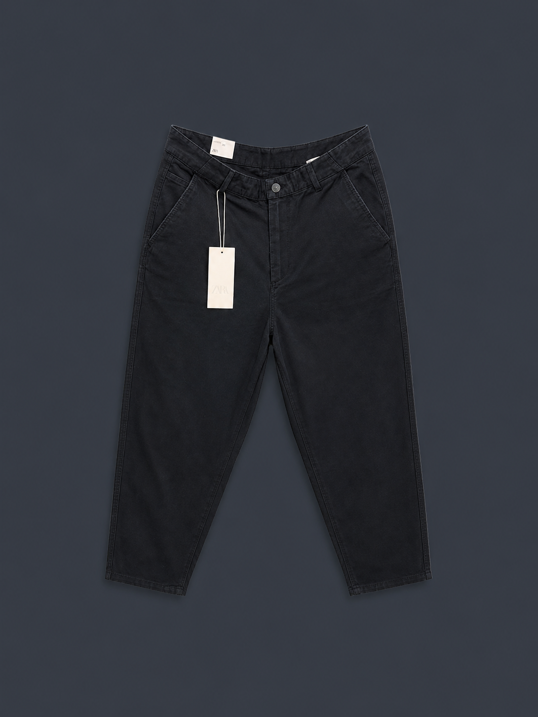 ZARA Milano Carrot Fit Trousers – Midnight Black