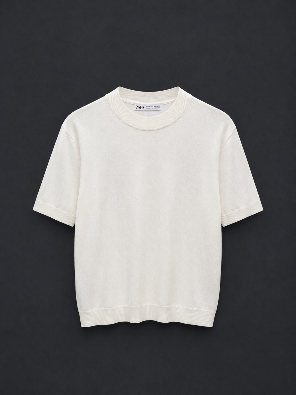 ZARA Essential Slim Fit T-Shirt – White