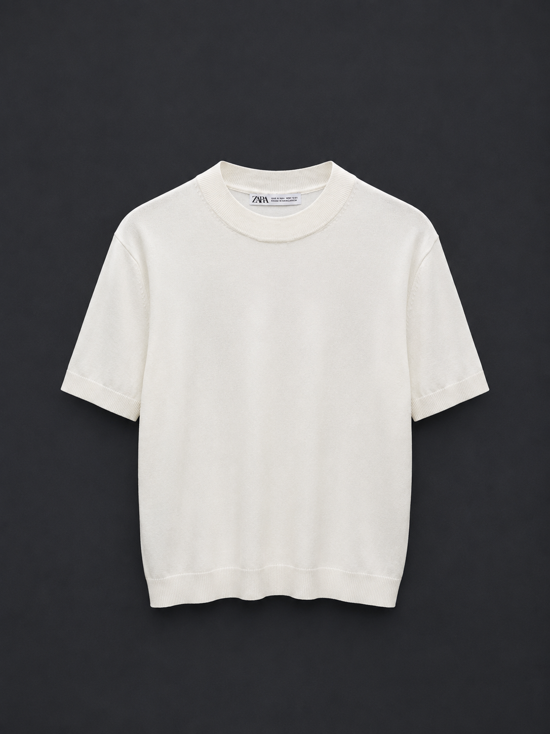 ZARA Essential Slim Fit T-Shirt – White