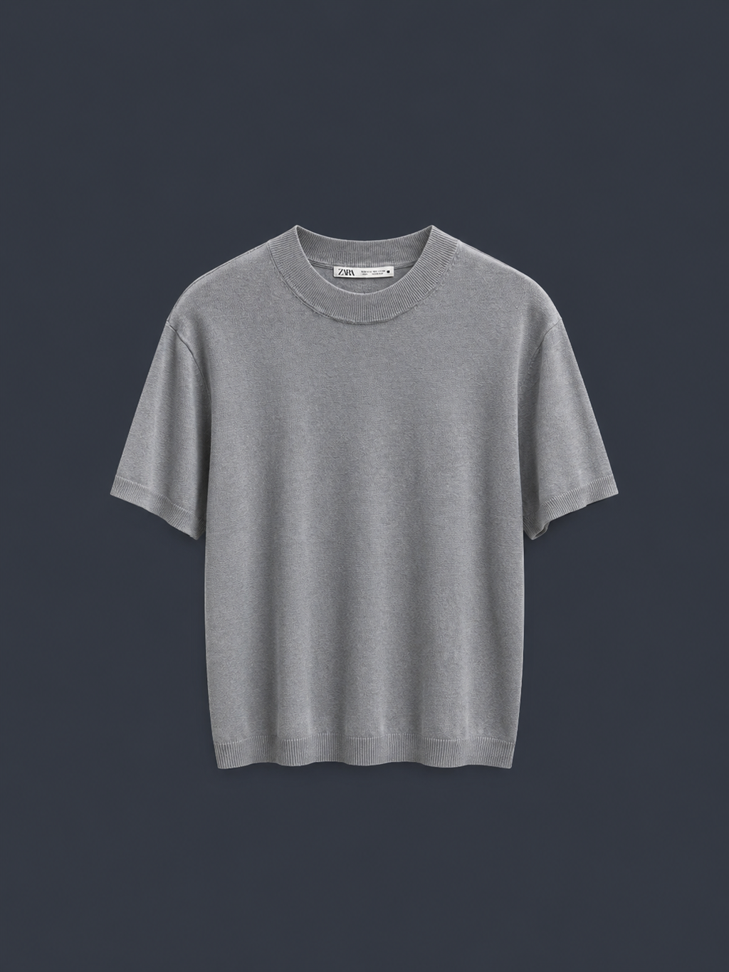 ZARA Essential Slim Fit T-Shirt – Heather Grey