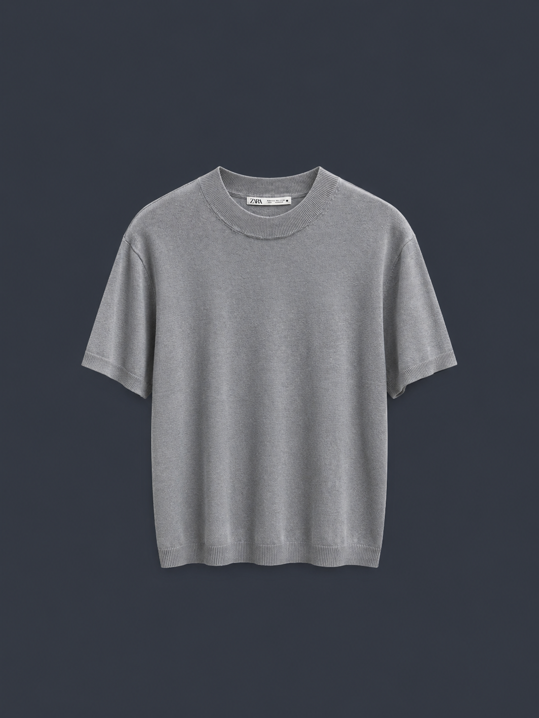 ZARA Essential Slim Fit T-Shirt – Heather Grey