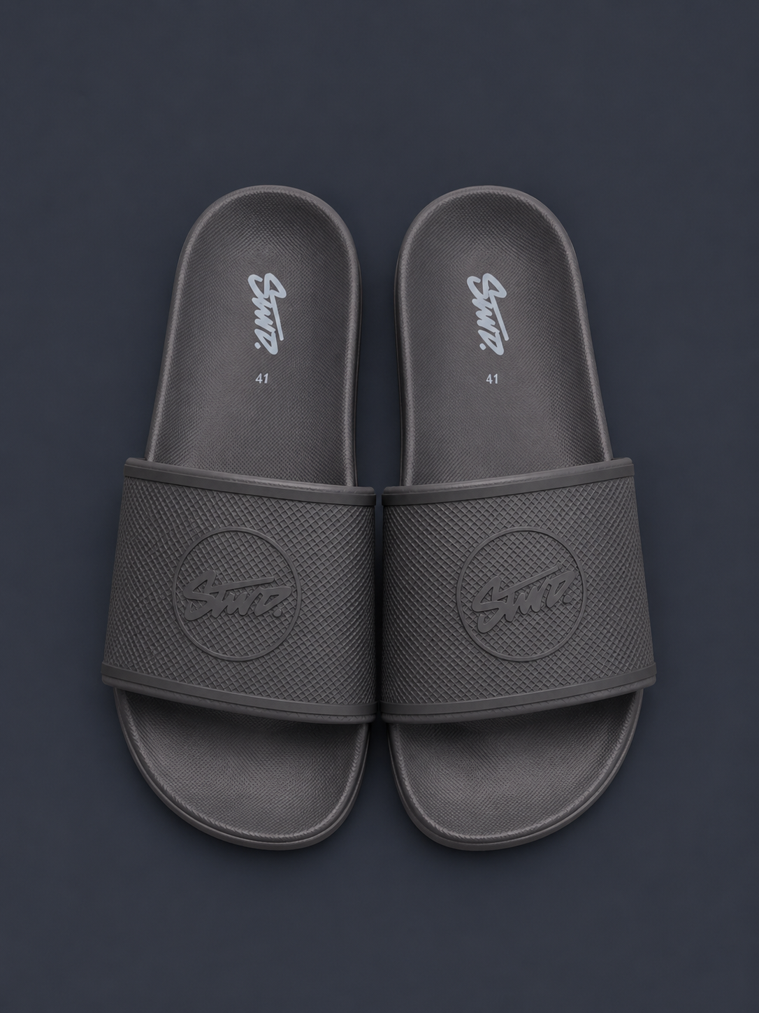 PULL&BEAR Coast Slide Sandals – Dark Grey