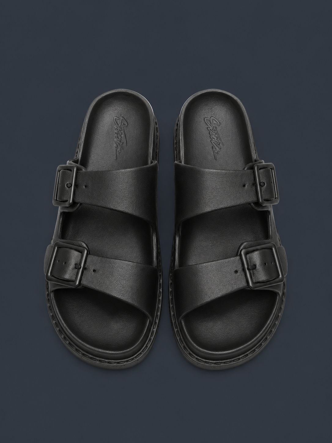 PULL&BEAR Coast Slide Sandals – Black