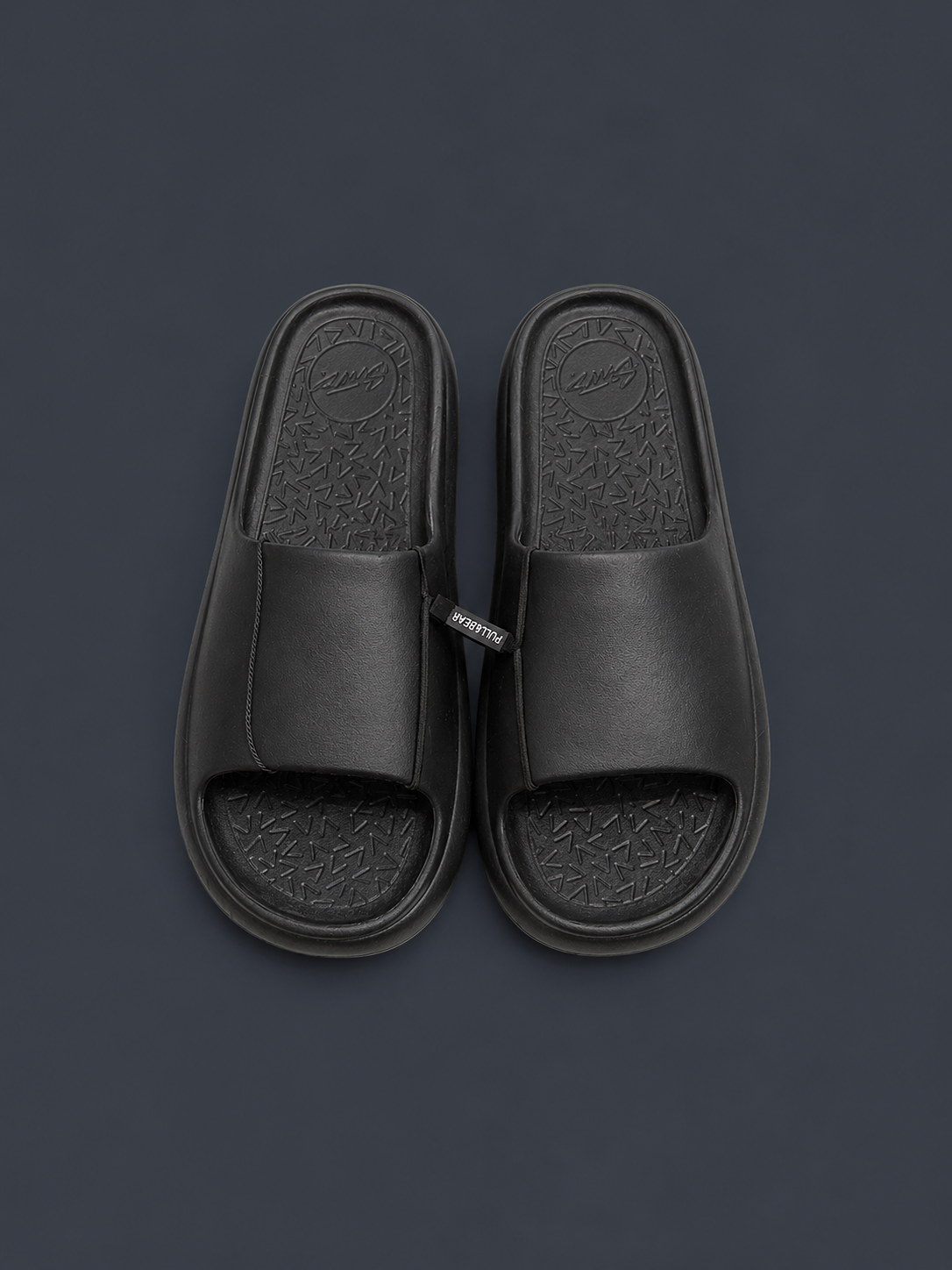 PULL&BEAR Coast Slide Sandals – Charcoal