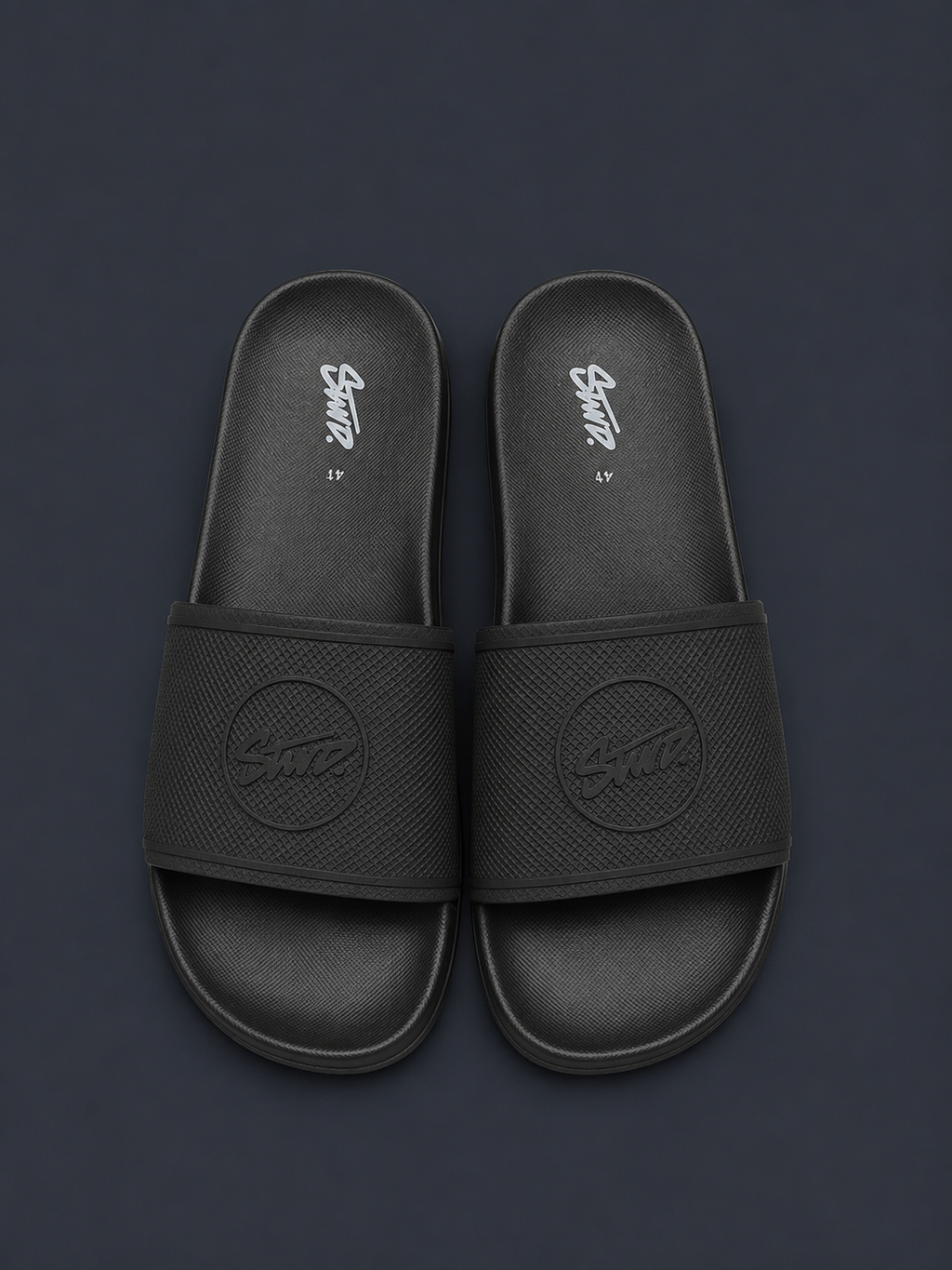 PULL&BEAR Coast Slide Sandals – Midnight Black