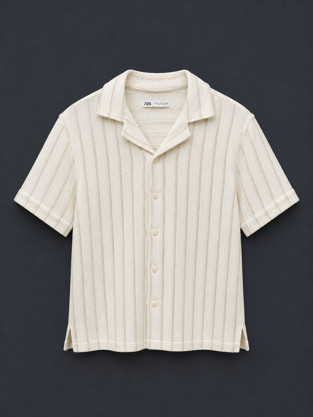 ZARA Resort Textured Shirt – Ivory