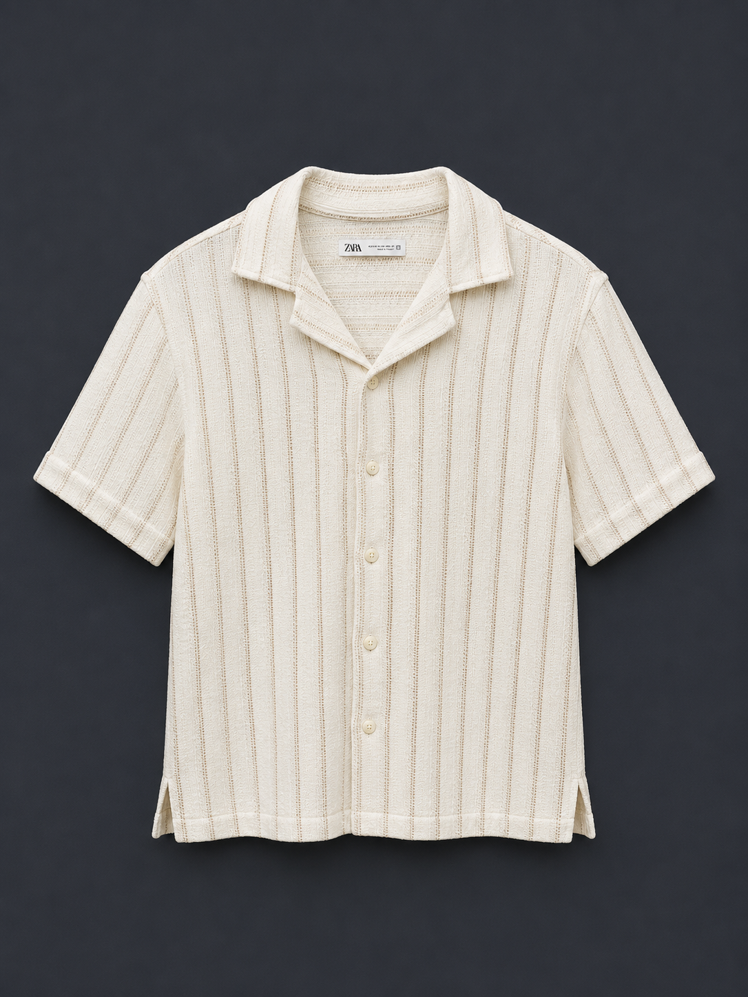 ZARA Resort Textured Shirt – Ivory