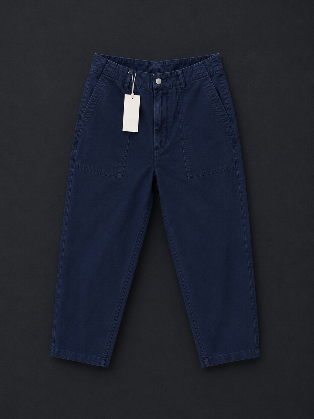 ZARA Tailored Straight Fit Trousers – Black