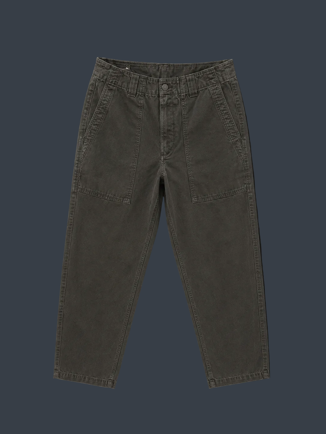 ZARA Tailored Straight Fit Trousers – Deep Black