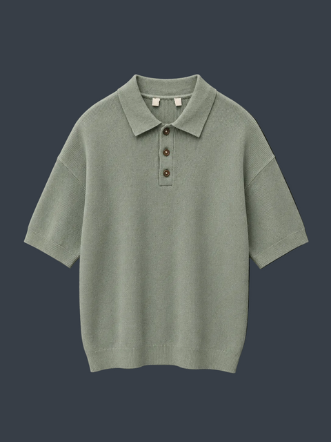 Only & Sons Premium Knitted Polo – Sage Green
