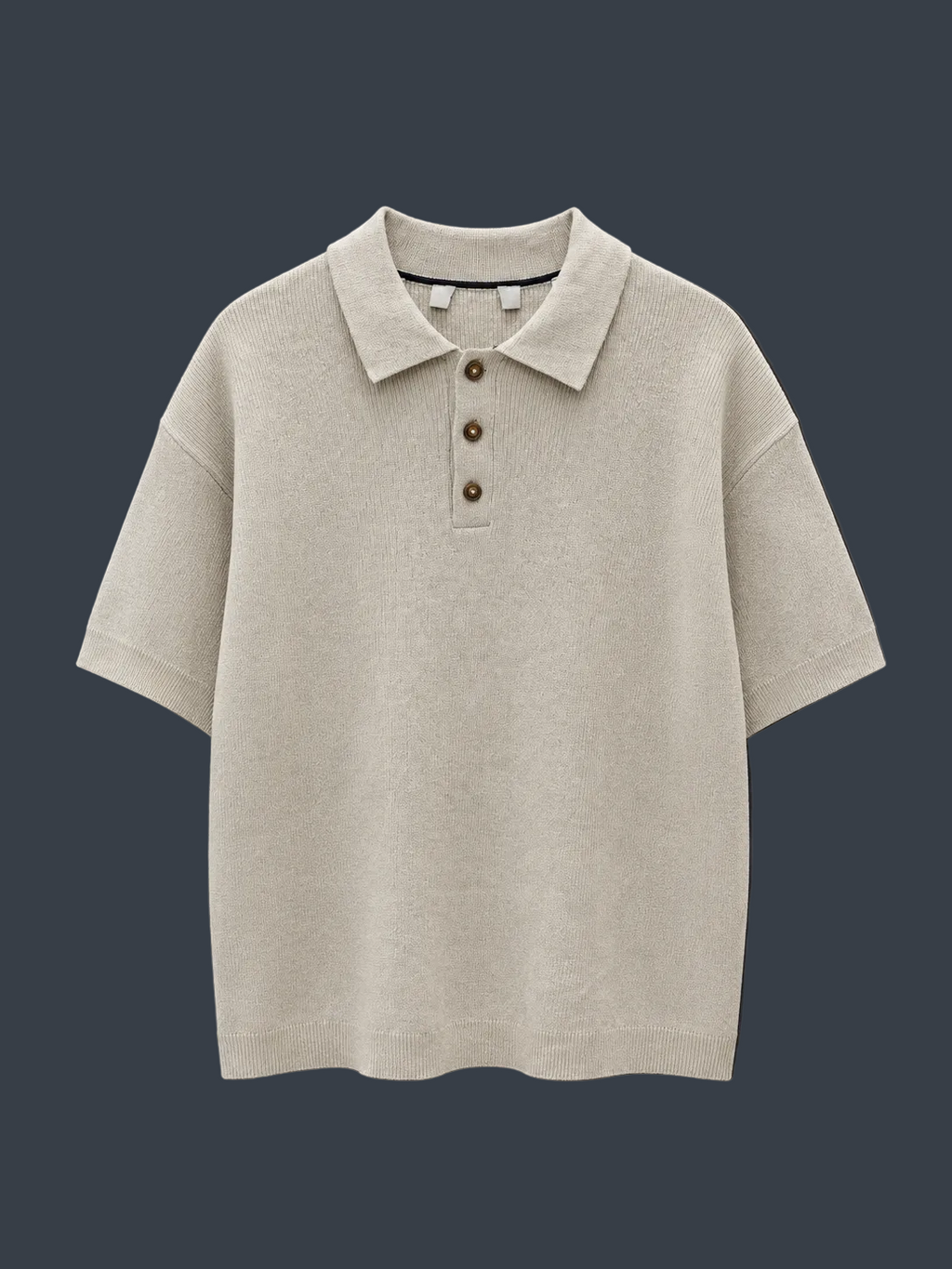 DKNY Premium Knitted Polo – Ivory