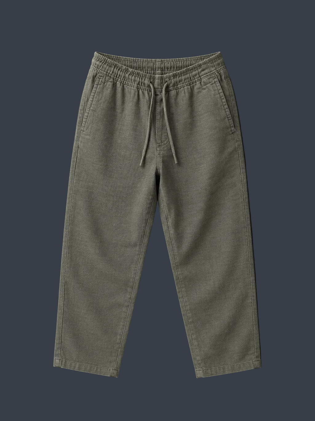 ZARA Cotton Linen Trousers – Olive