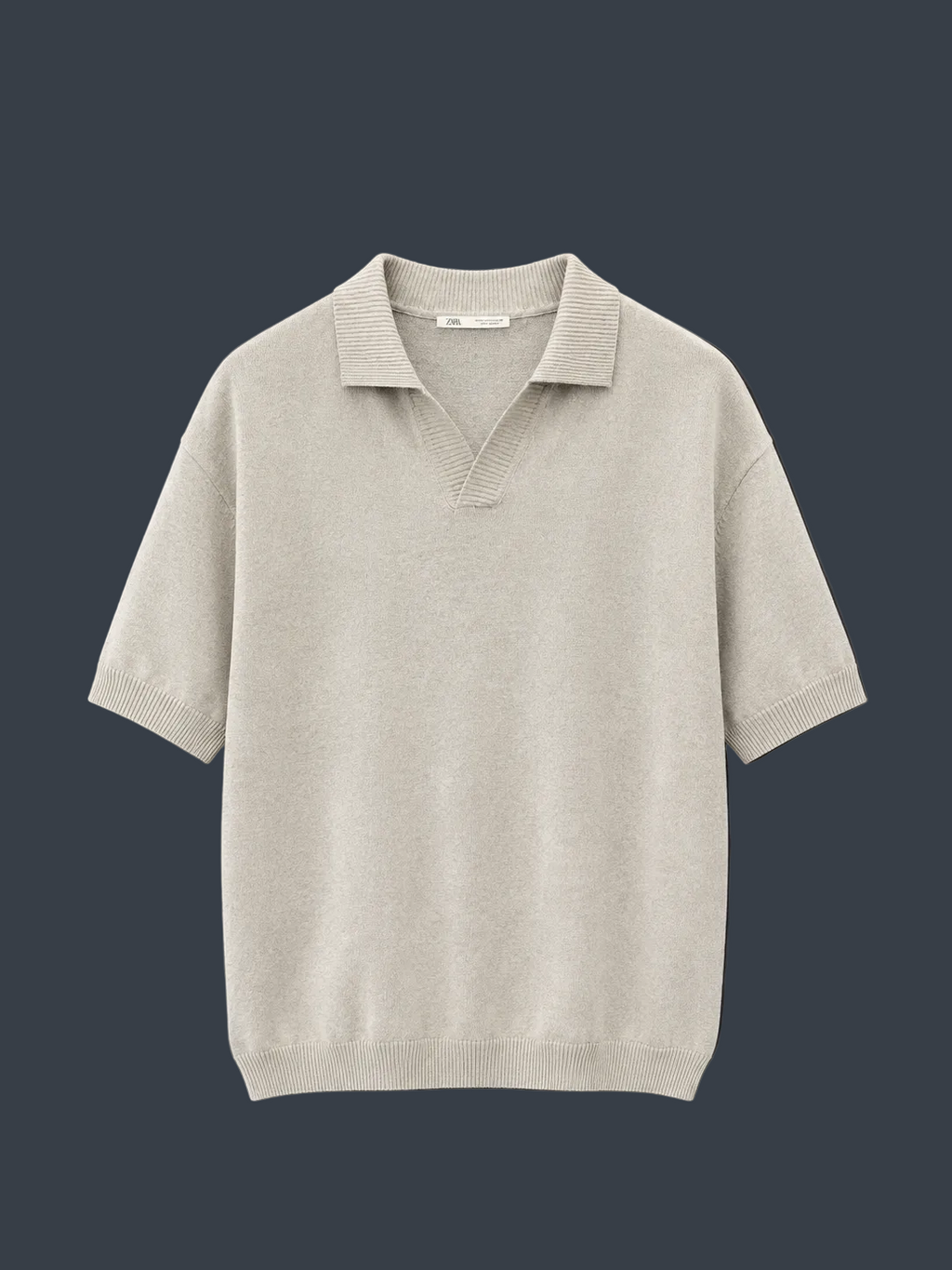 ZARA Knitted Polo – Beige
