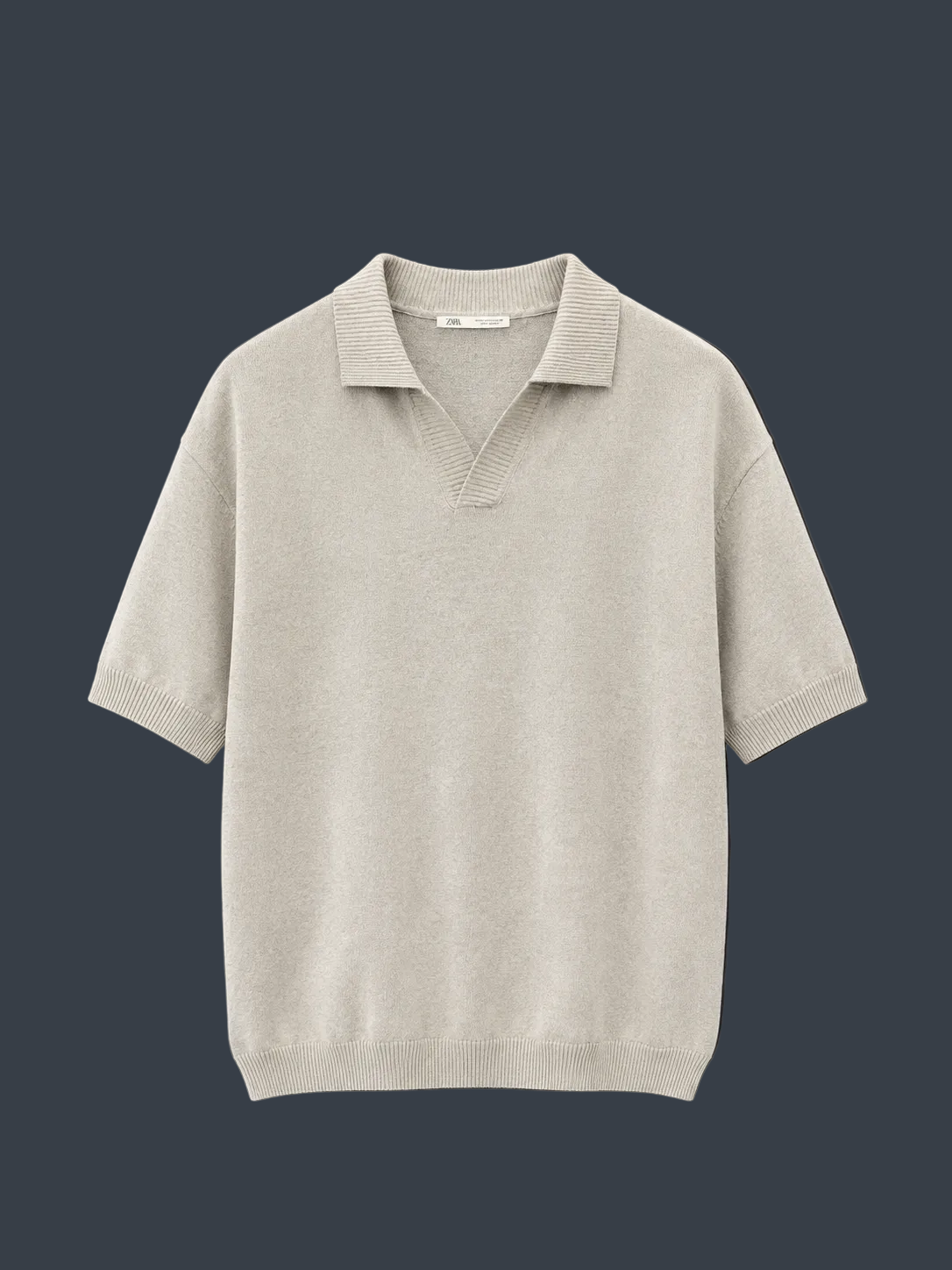 ZARA Knitted Polo – Beige