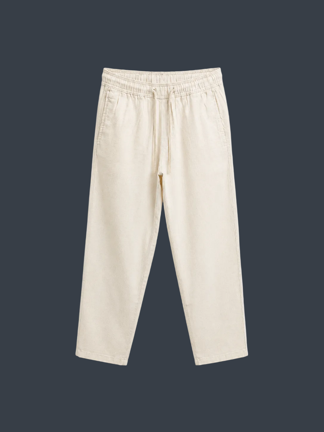 ZARA Cotton Linen Trousers – Creamy Beige