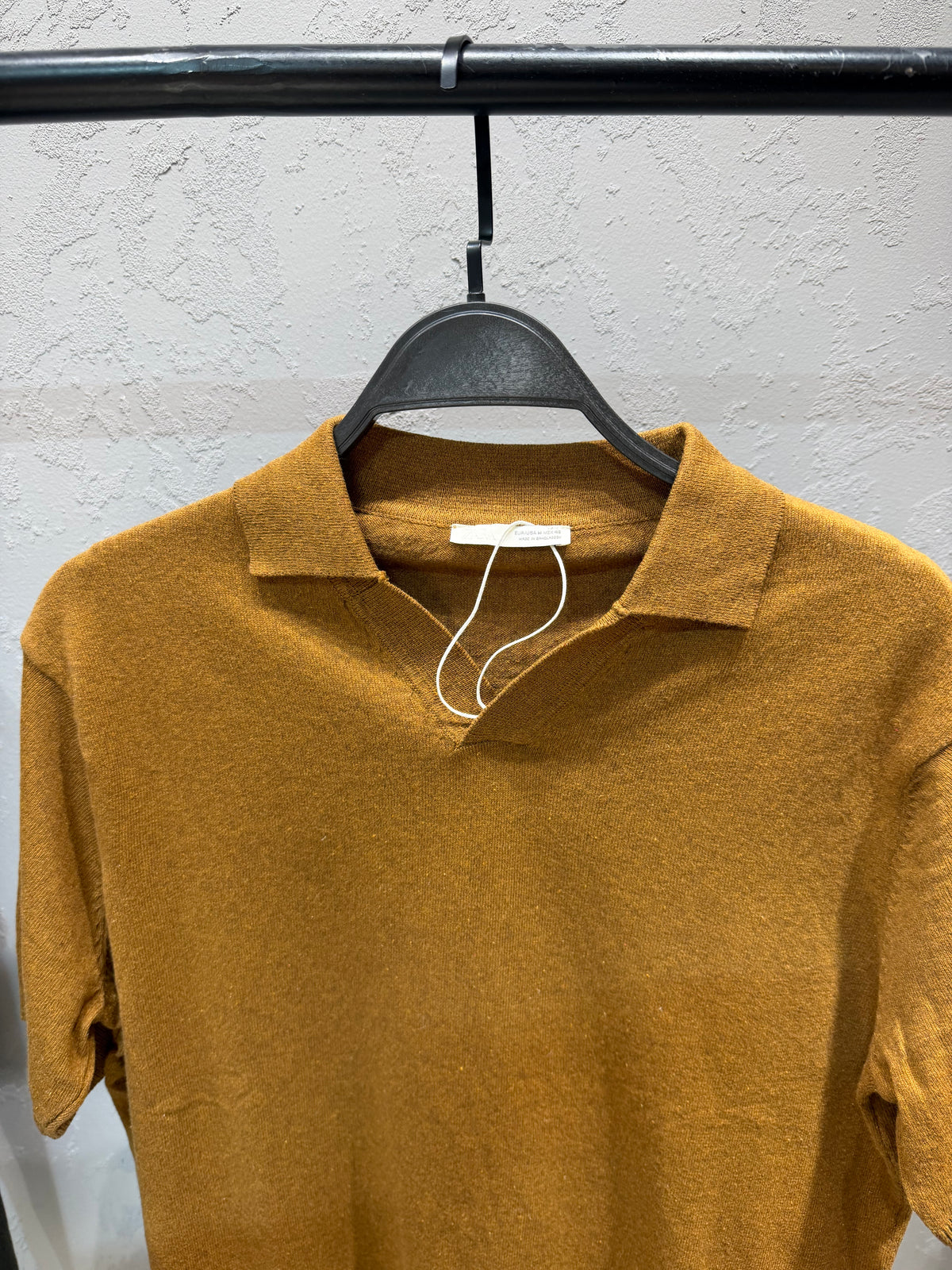ZARA Heritage Knit Polo – Brown