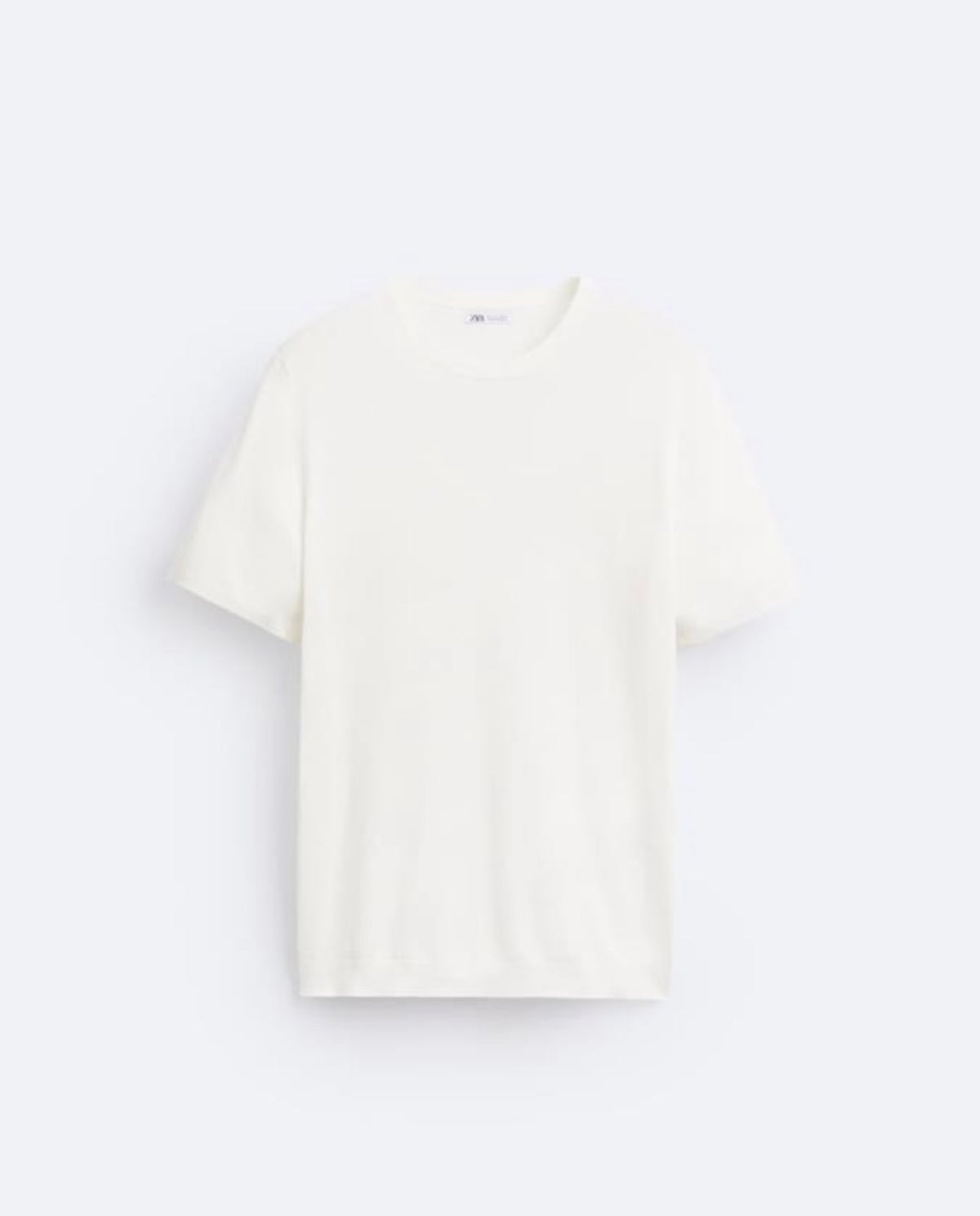 ZARA Essential Crew Neck T-Shirt - WHITE