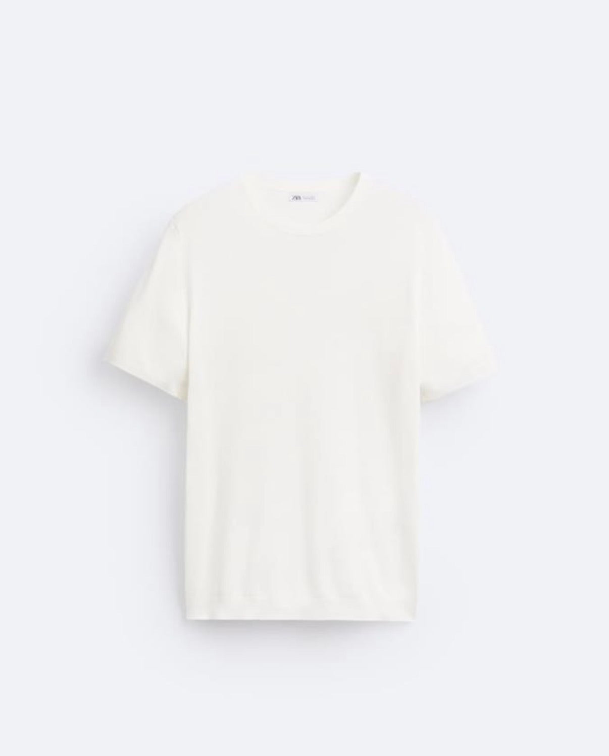 ZARA Essential Crew Neck T-Shirt - WHITE