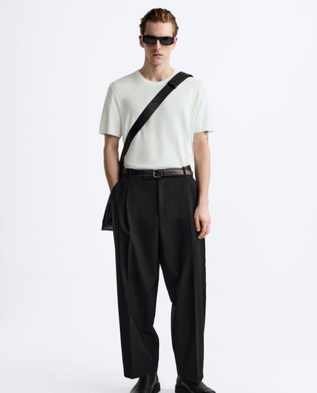 ZARA Essential Crew Neck T-Shirt - WHITE