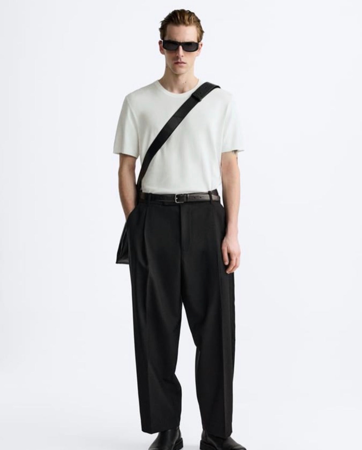 ZARA Essential Crew Neck T-Shirt - WHITE