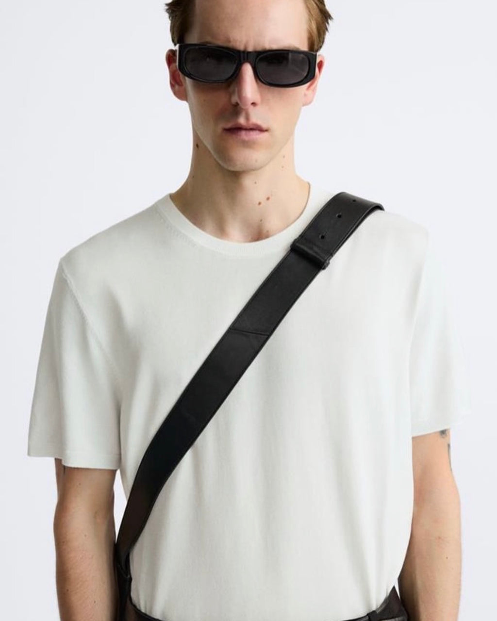 ZARA Essential Crew Neck T-Shirt - WHITE