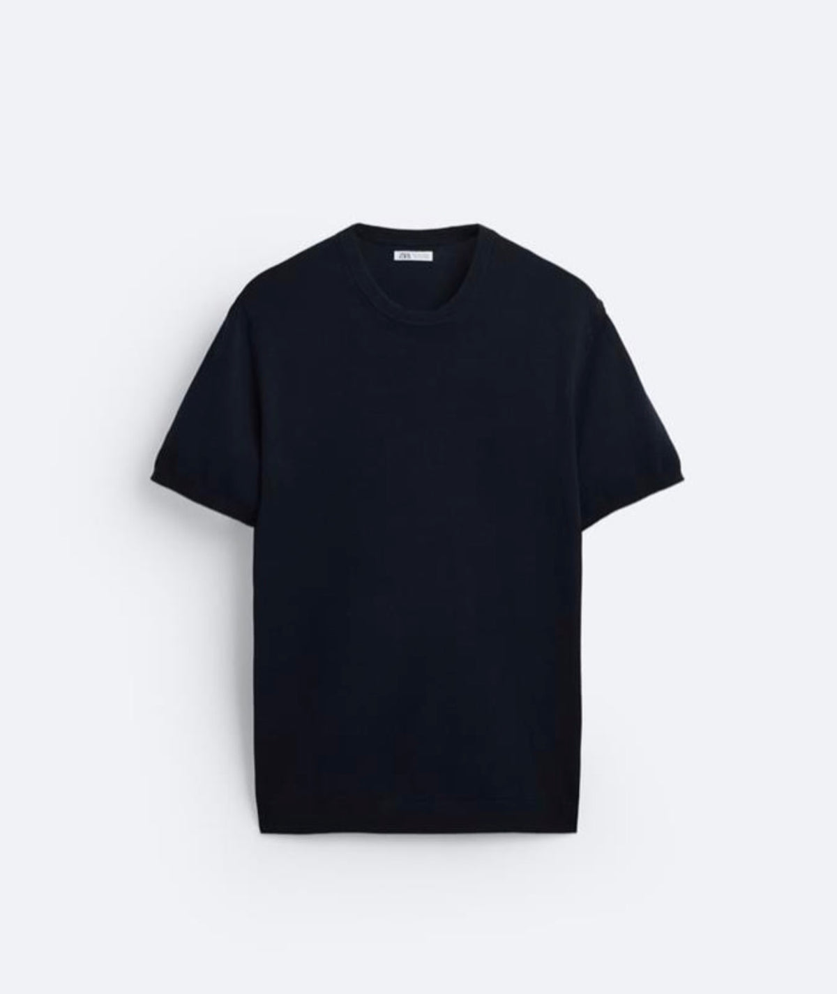 ZARA Essential Crew Neck T-Shirt - NAVY