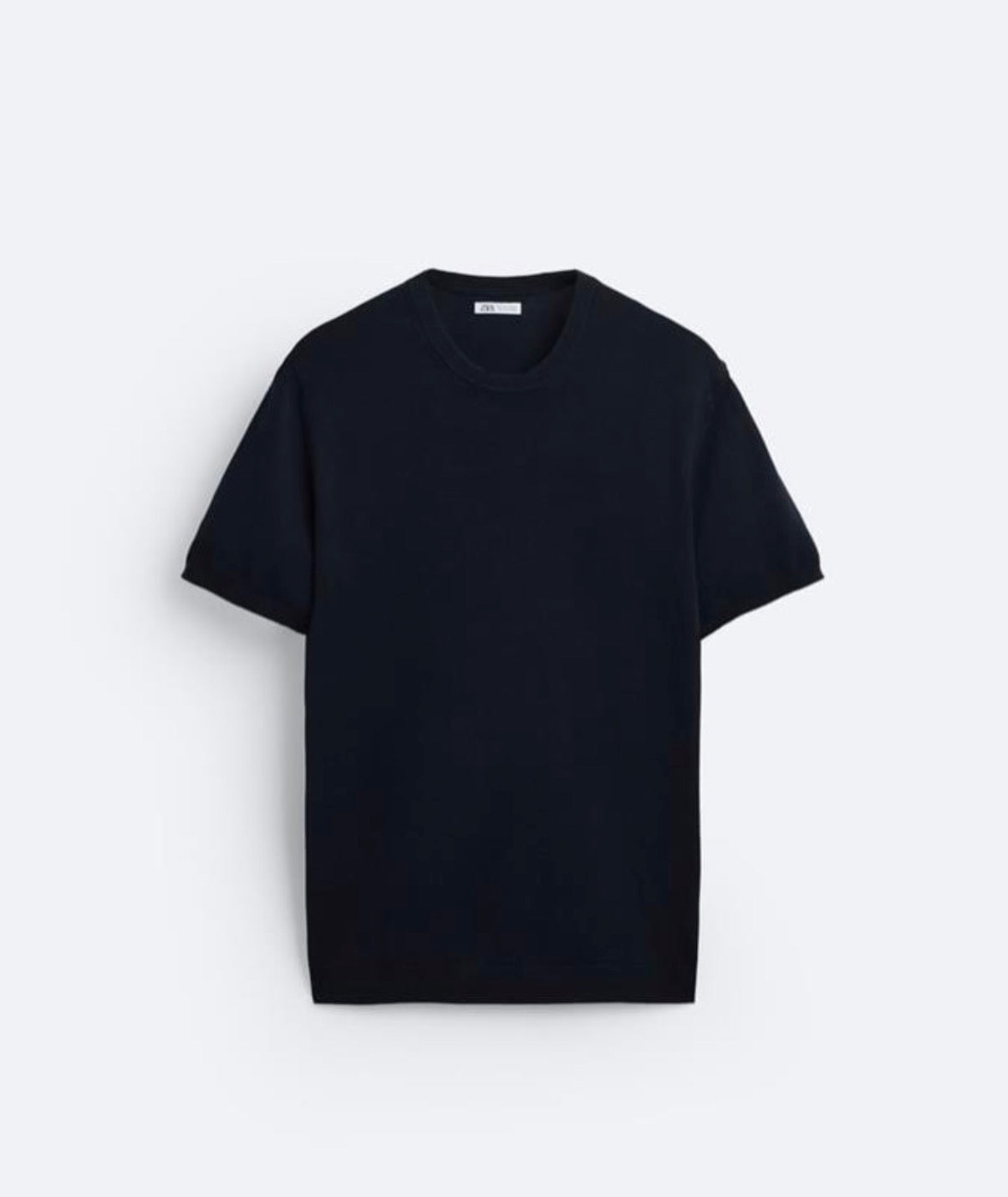 ZARA Essential Crew Neck T-Shirt - NAVY